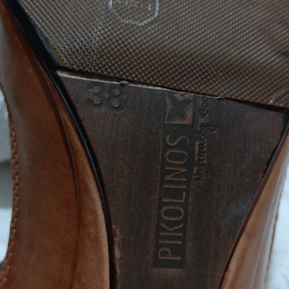 PIKOLINOS Brown Cutout Heels Size 38/8 - Picture 9 of 9